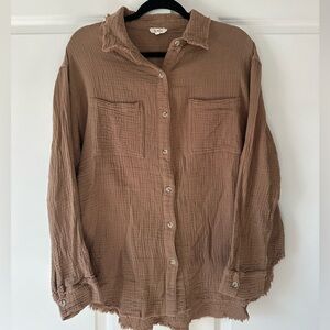 Brown Button-Up